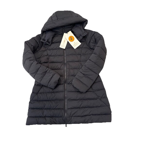 SAVE THE DUCK Black Dorothy Quilted Removable Hood Puffer Jacket NWT Size 5 L/XL - Picture 3 of 12